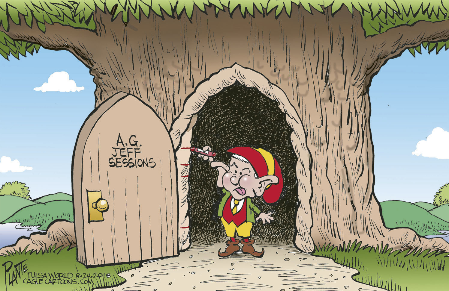 Bruce Plante Cartoon: Jeff Sessions grows